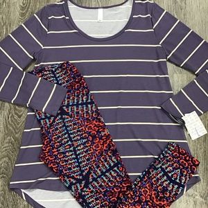 NWT Lularoe Lynnae Leggings Combo L & TC